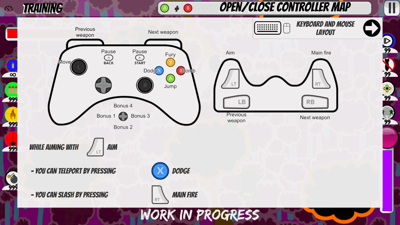 gamepad commands